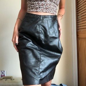 Bagatelle Leather Skirt
